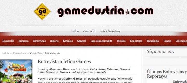 ¡Nos entrevista Gamedustria.com!